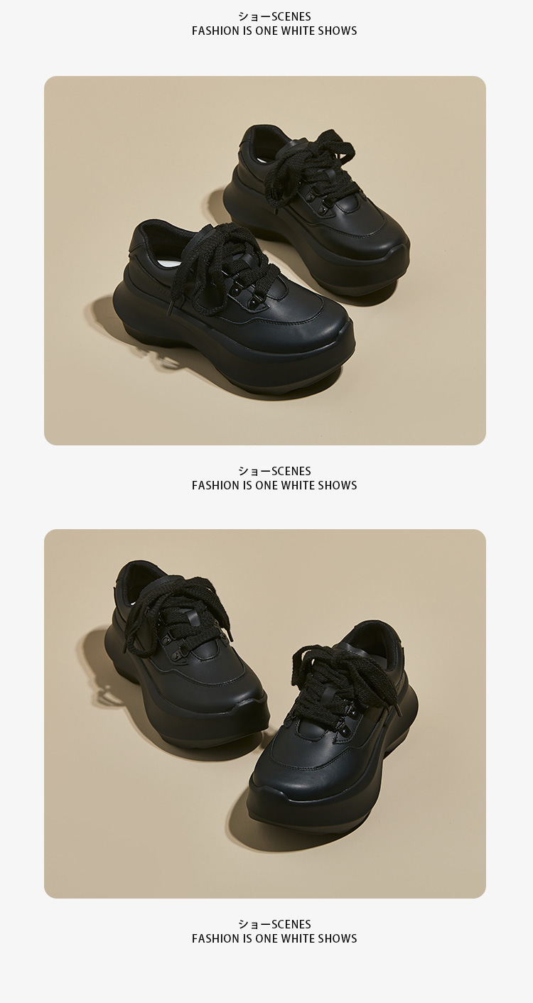 Lisa's Same Old Dad-suela gruesa de piel de vaca para mujer, suela de esponja deportiva, altura pequeña, sho, ligero e informal_voghion.com