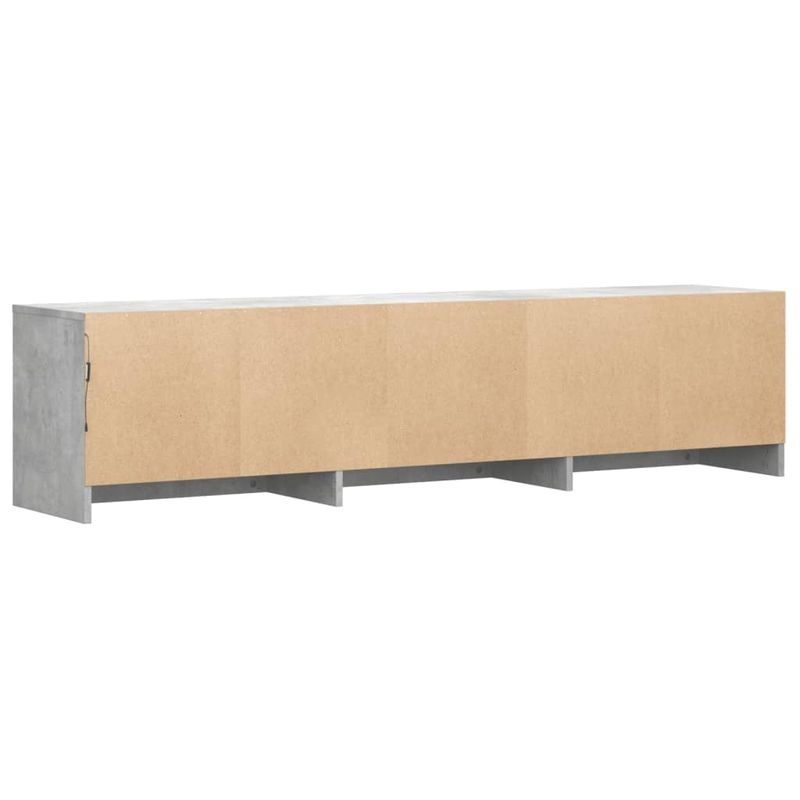 TV-Schrank mit LED-Beleuchtung Betongrau 165x34x40 cm_voghion.com