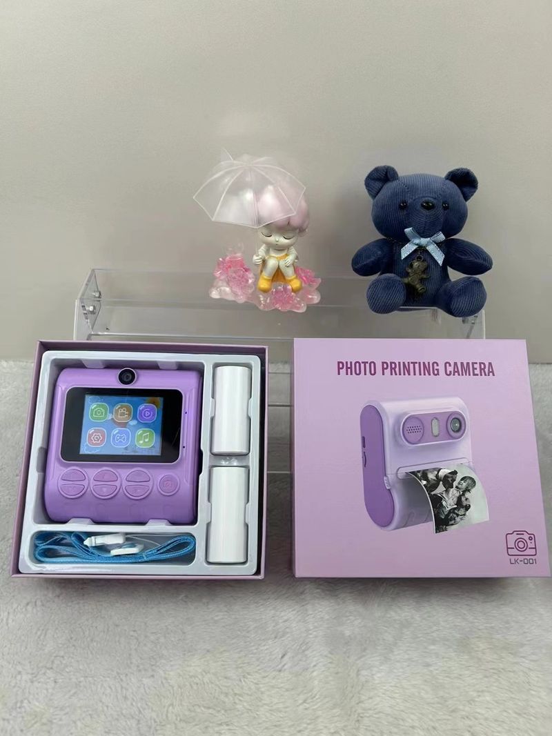 【Alta calidad】Cámara digital de alta definición con impresión instantánea para niños con lente dual única_voghion.com