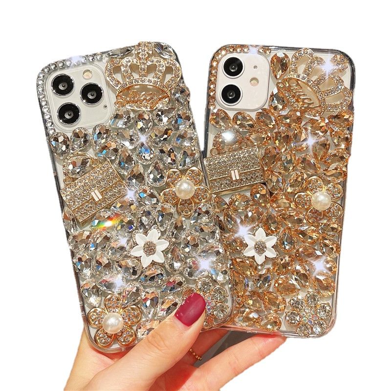 Crown Bag Diamond Handyhülle, Kreative Handyhüllen für Samsung Galaxy S24 S21 S20 FE S22 23Ultra Note20_voghion.com