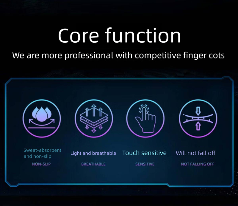 Skeleton Gaming E-Sports Ultra-Thin Special Anti-Sweat Sensitive Non-Slip Continuous King Artifact Finger Sleeves Black_voghion.com