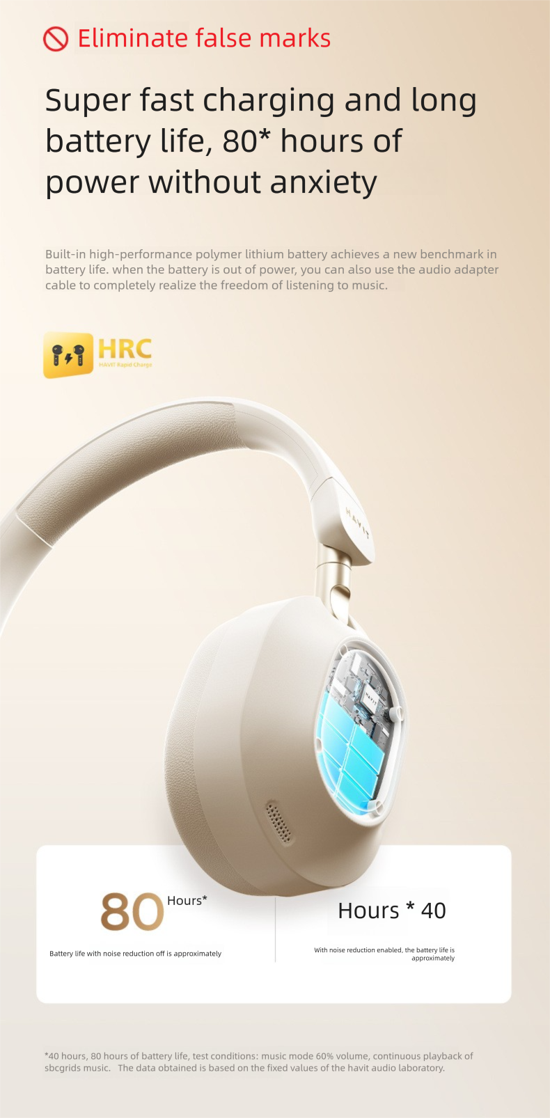 Cuffie auricolari Hewitt H668BT Bluetooth pieghevoli, rotanti, telescopiche, ANC, con cancellazione attiva del rumore_voghion.com