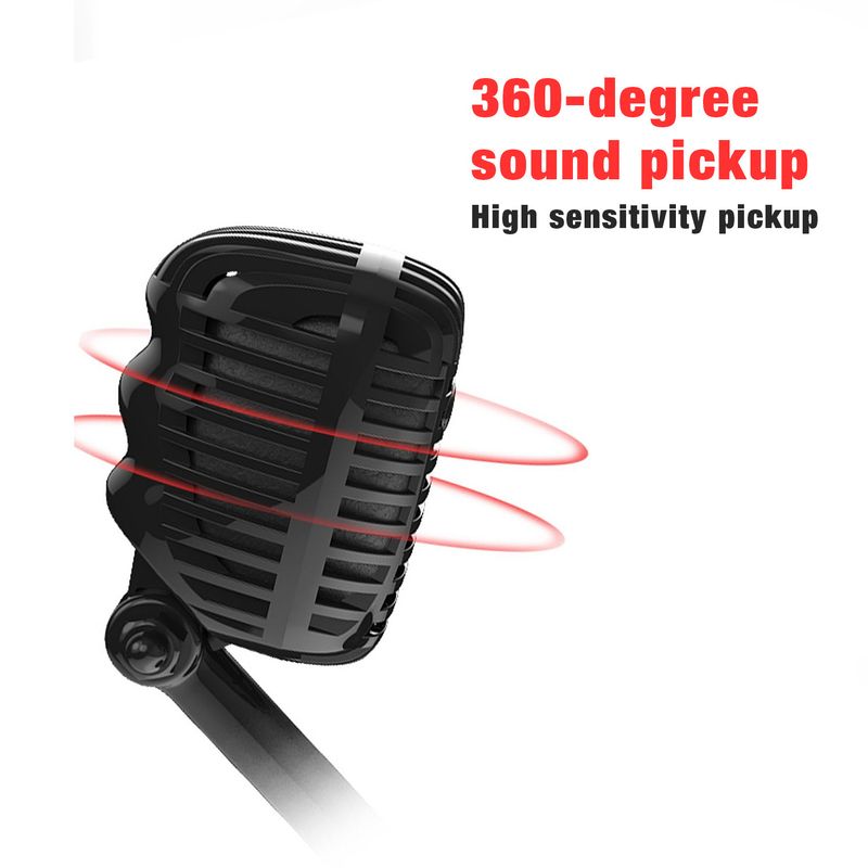 New computer with rotatable USB microphone, driver free voice chat device, video conference microphone_voghion.com