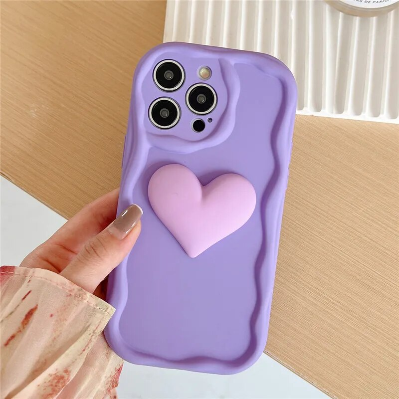 Coque de téléphone en silicone 3D Heart pour Xiaomi Redmi 11 Pro Note12 12s Noote11s Note 10pro 10c 11A 12c Sweet Cake Candy_voghion.com