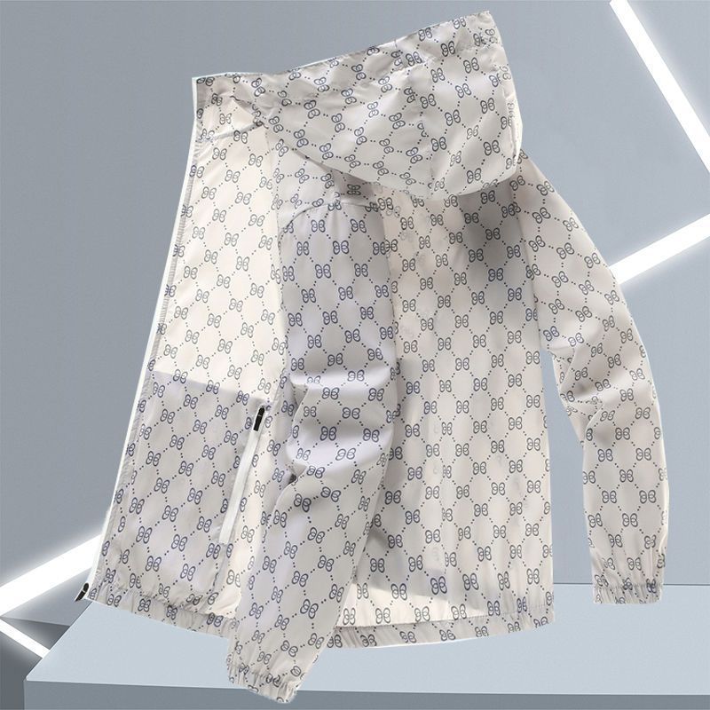 Suitable For All Seasons Ice Silk Sun Protection Jacket For Men, Summer Lightweight Loose Trendy Breathable Couple's Casual Hooded Coat_voghion.com