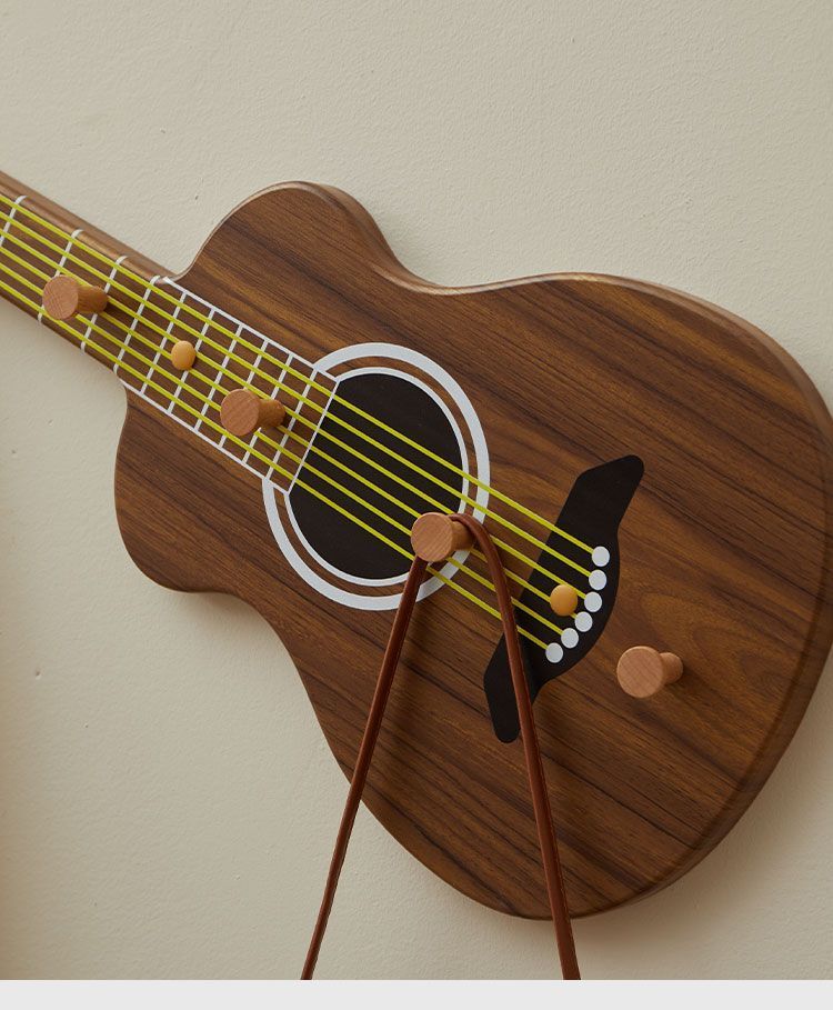 Creative Entryway Guitar Hook Personalized Decorative Wall Hanging Hallway Storage Rack 2326_voghion.com