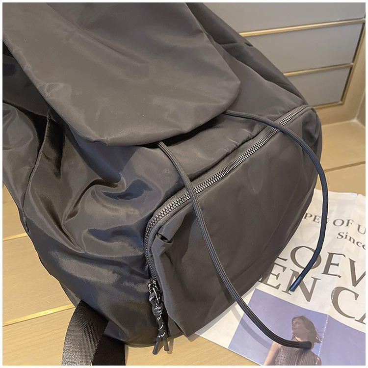 South Korea's new drawstring for women's leisure, large capacity student backpack, versatile and lightweight Oxford_voghion.com