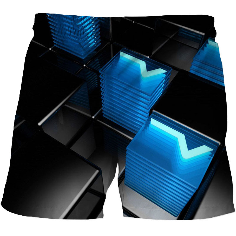 Summer beach pants Men's Quick Dry Surf Pants Casual pants Couple shorts 3D beach pants Swimming shorts_voghion.com