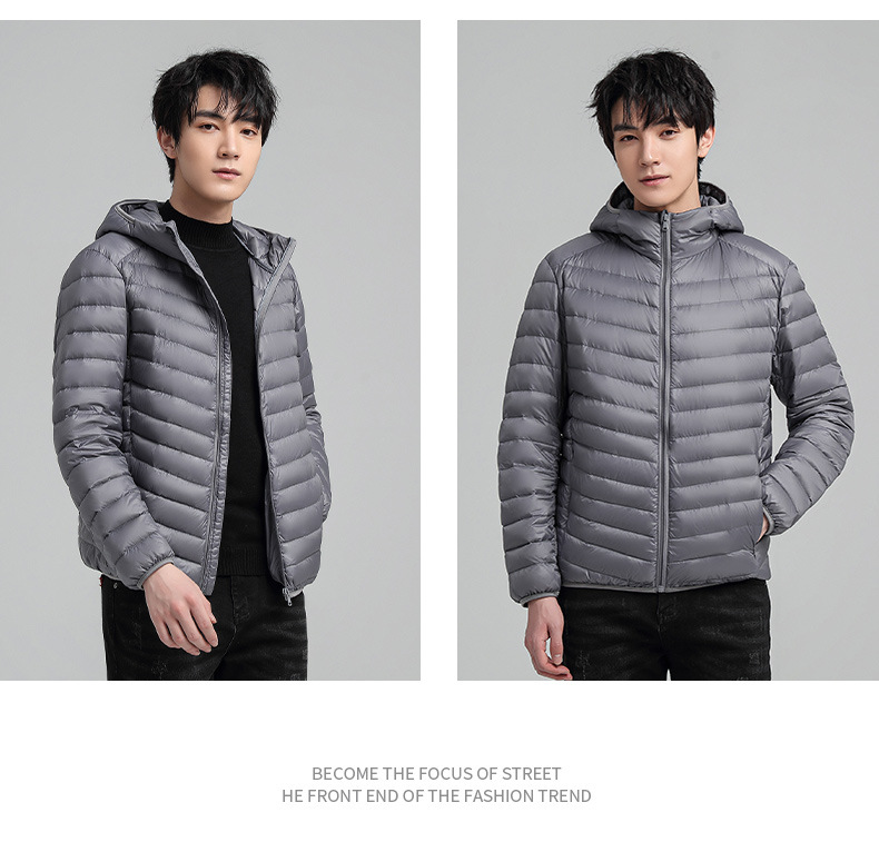 2023 winter new style men's light down jacket short stand collar fashion white duck down warm jacket men's clothing_voghion.com