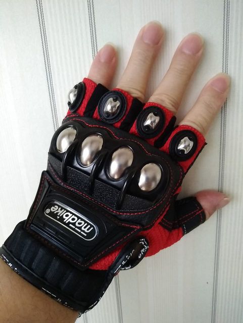 Tactische handschoenen Staal Veiligheid Outdoor Cyclus Uitrusting Messing Knuckle Motorfiets Powersports Racefiets Zelfverdediging Voor_voghion.com