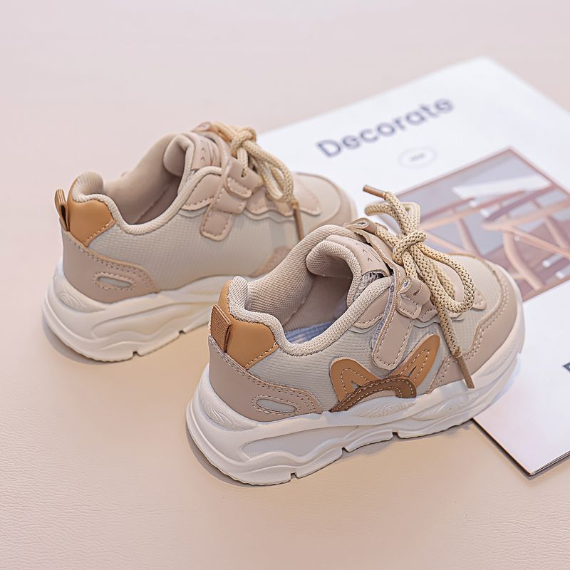 Children's Spring Autumn new student edition leather sports shoes suitable for small and medium-sized children_voghion.com