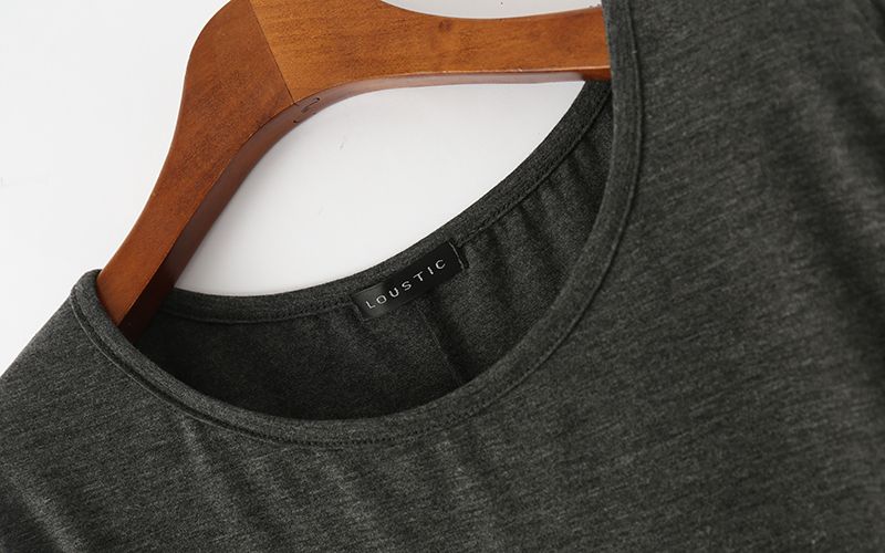 Vente chaude manches chauve-souris irrégulières été modal t-shirt col rond t-shirts décontractés amples grande taille t-shirts de base_voghion.com