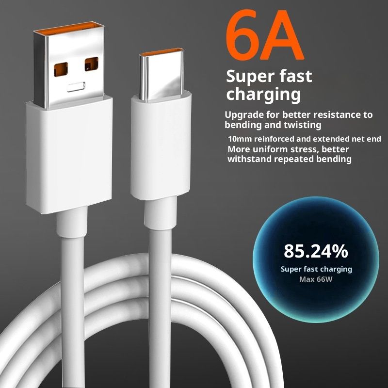 Câble de données USB Digitex 6A ultra-rapide compatible avec les téléphones Android et Huawei Type-C_voghion.com