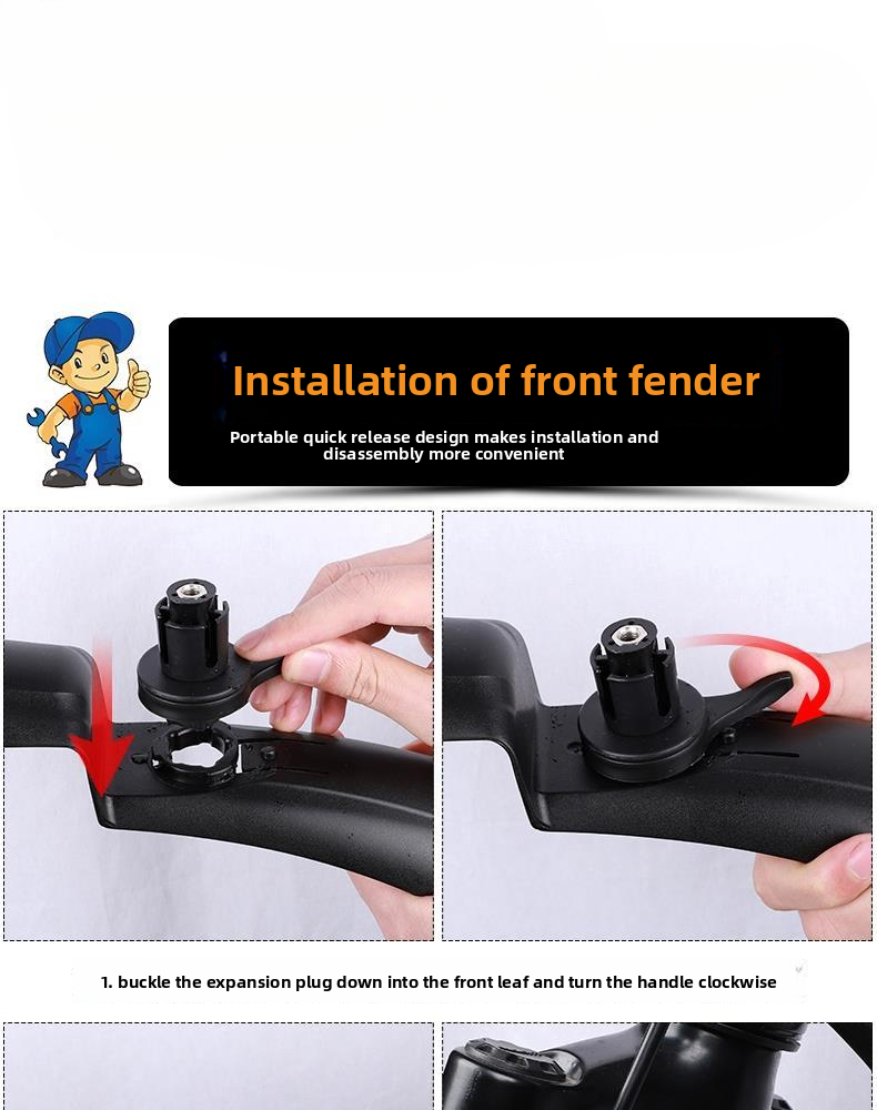 Universal Mountain Bike Mudguard Rear Fender Extended Rainproof Bicycle Accessories_voghion.com