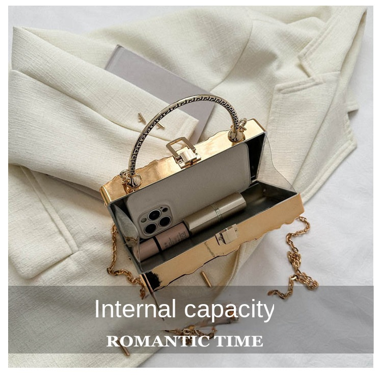 Neue europäische und amerikanische Mode-Damen-Acryl-Eis-Crack-Persönlichkeit, die eine Umhängetasche trägt_voghion.com