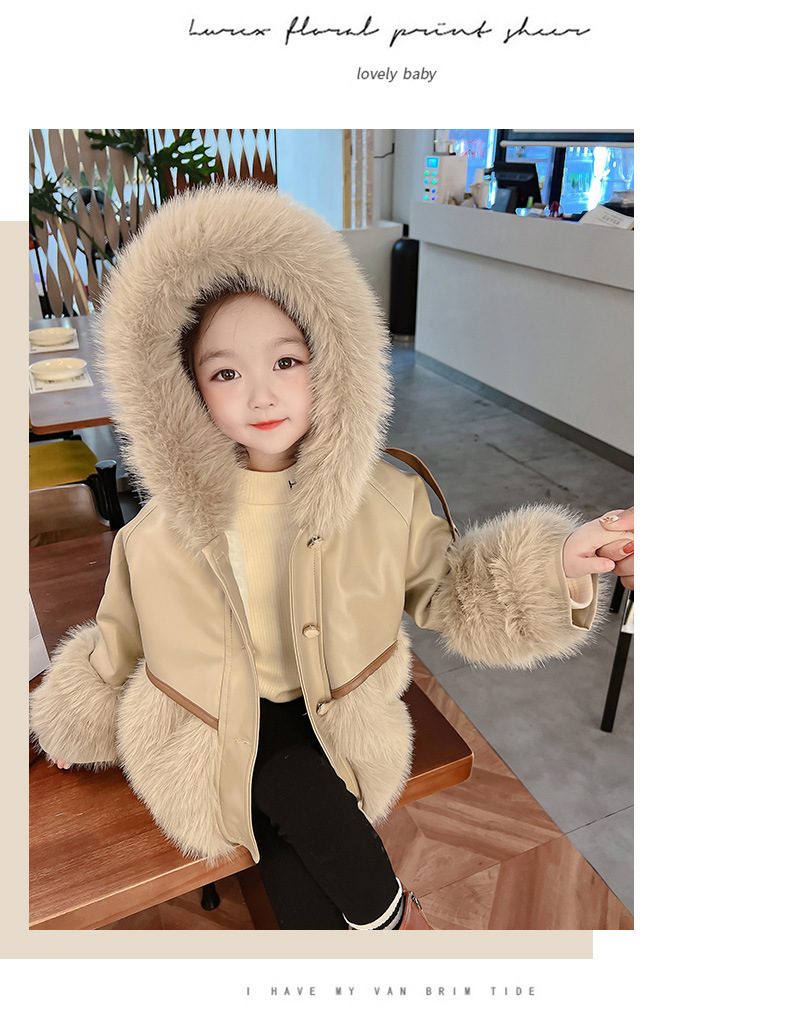 Mädchen Herbst und Winter Mantel Baby Winter Plus Fleece Pelz Kinder Top kleine Mädchen Pelz_voghion.com