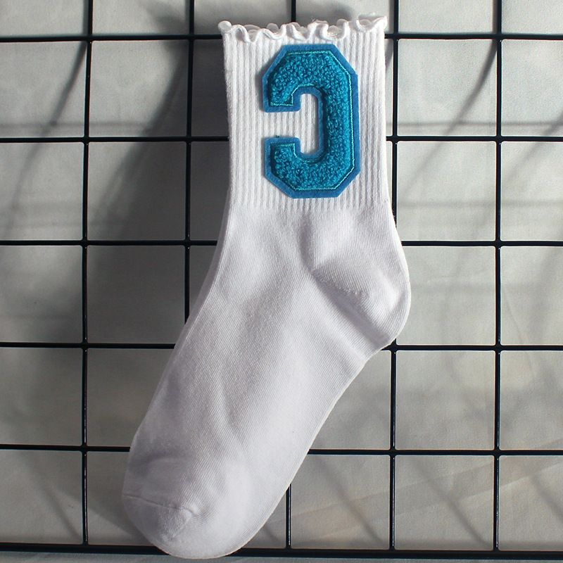 Socks New Style Fungus Lace Women's Socks Plush Big C Socks Women's High Elastic Student Sports Mid Tube Socks Sweat Absorbent Cotton Socks Trendy_voghion.com