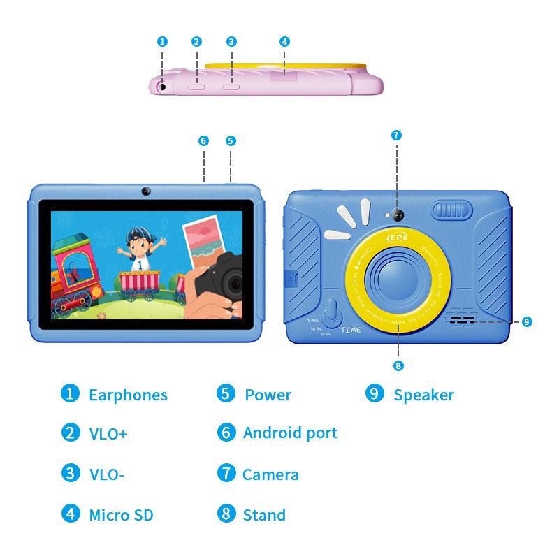 JEPK Tablet 7-inch Export Android Kids Tablet Children's Learning Tablet_voghion.com