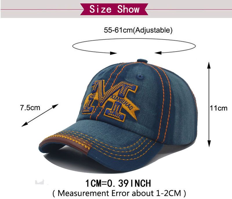 Marca Denim Jeans Vintage Mulheres Snapback Chapéus Bonés Para Homens Verão Bone Gorras Masculino Boné De Beisebol_voghion.com