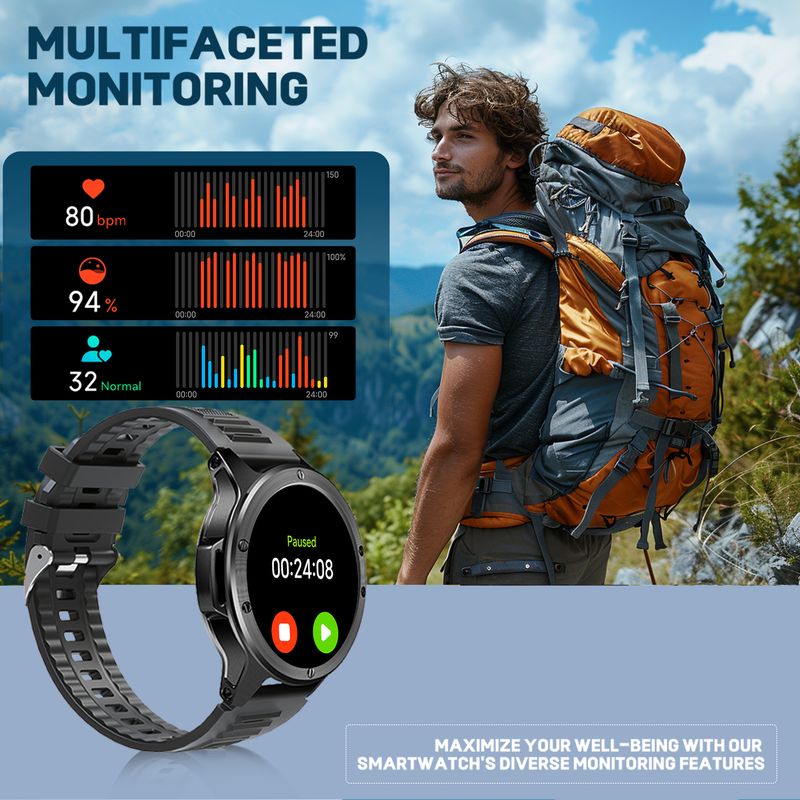 V21 Smart Outdoor Three-Proof Sports Men's Watch Bluetooth Call Running Glory Fit_voghion.com
