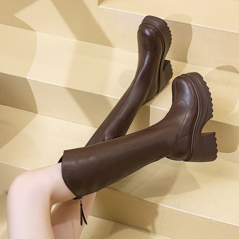 Stivali lunghi e spessi da donna, 2026, nuovi stivali sopra il ginocchio, con tacco alto e suola spessa, sottili_voghion.com