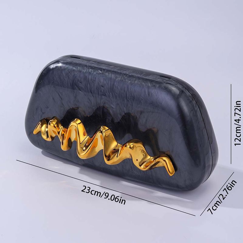 Acrylic Statement Clutch Bag – Unique Oval Shoulder & Wristlet Bag For Weddings, Parties & Evening Events_voghion.com