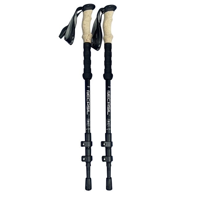 2 piezas bastones plegables para senderismo y trekking, bastones para marcha nórdica_voghion.com