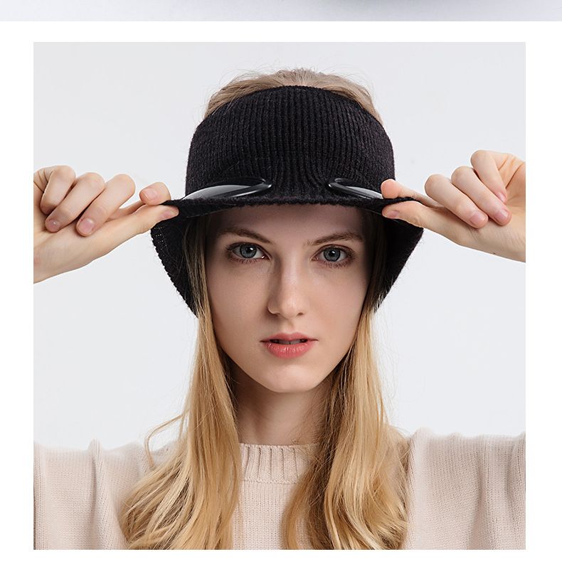 Unisex Accessories akinių vilnos galvos juostelė pora kasdieniška galvos juosta paprasta vėjui atspari megzta galvos juosta_voghion.com