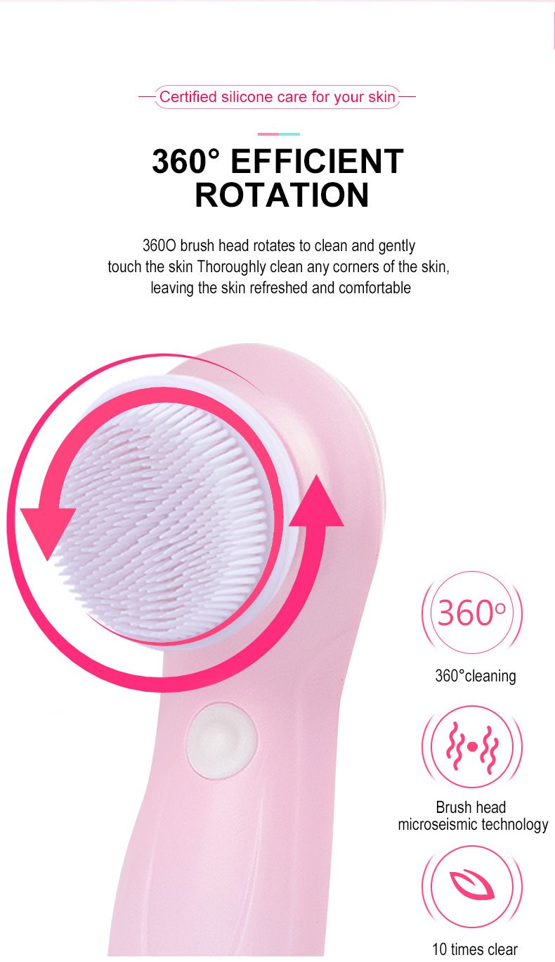 3-in-1 Electric Facial Cleanser Rotating Massage Face Brush Blackhead Pore Cleaner Deep Cleansing_voghion.com