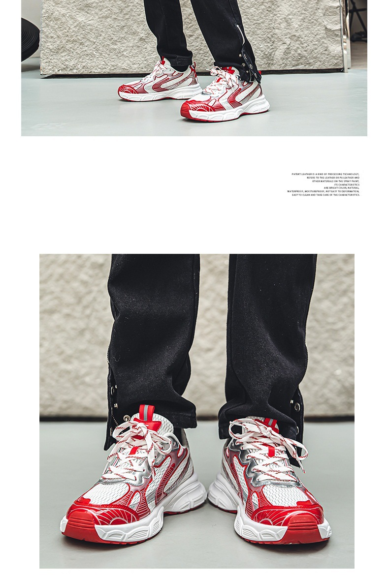 Men S Shoes Spring And Autumn Sports Running Thick Bottom Mesh Breathable Fashionable Trendy Daddy Niche Design Casual_voghion.com
