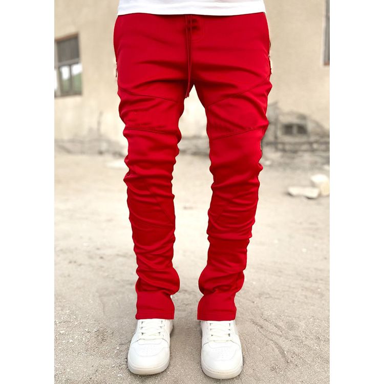 Herrenbekleidung Sporthosen Herren Herbst Leggings Elastische Schlanke Rucksacktasche Trendy Laufen Lässige Lange Hosen_voghion.com