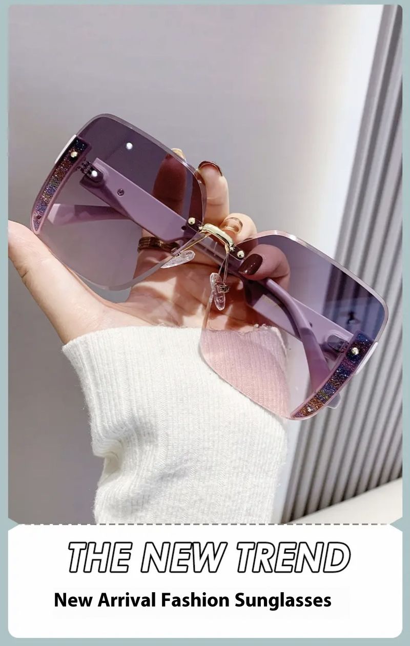 Lunettes de soleil tendance à paillettes fines pour femmes, protection UV, nouveau style 2025_voghion.com