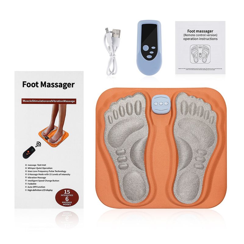 3D-Smart-Fußmassage-Pad mit Fernbedienung, Fußmassagegerät, verbessert die Durchblutung, entspannt die Muskeln, schlanke Beine, 6-Modus-Fußpad_voghion.com