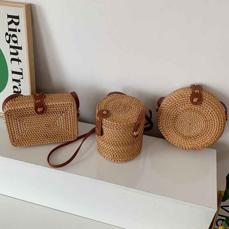 Borsa a tracolla intrecciata a mano con tracolla regolabile in rattan, borse da donna, grande capacità, portatile, resistente, per le donne_voghion.com