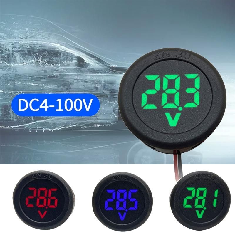 1 Pcs Digital Auto Voltmeter Auto Voltmeter Rot/Blau/Grün Motorrad Auto LED Display Spannung Tester HMM_voghion.com
