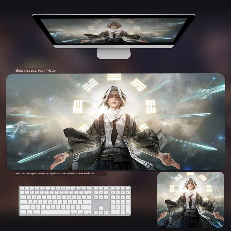 Yongqiu Seamless Mouse Extra Large Thickened E-Sports Game Computer Keyboard Pad Naraka Secondary Dimension Desktop Mat_voghion.com