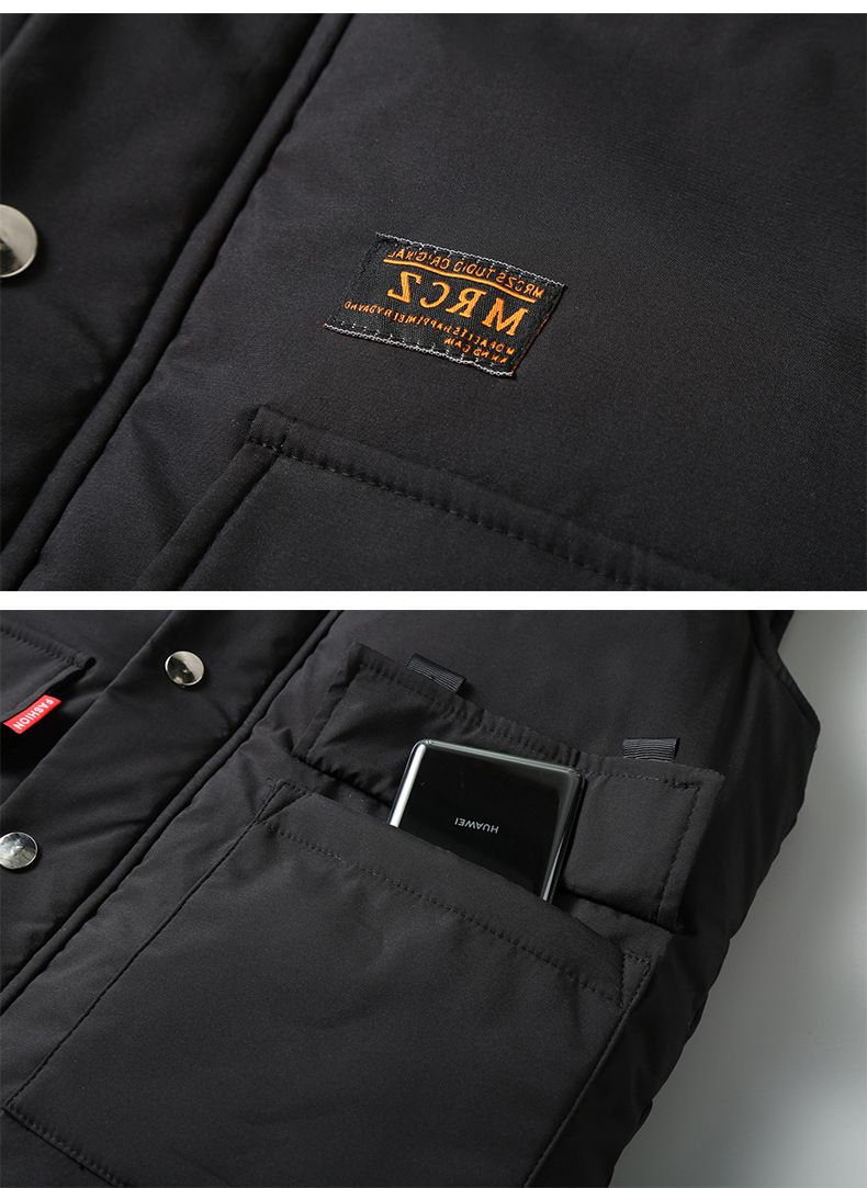 Kapuzenweste für Herren, koreanische Version, lässige, vielseitige Arbeitsweste, modische Weste, ärmellose Jacke, einfarbig und gutaussehend_voghion.com