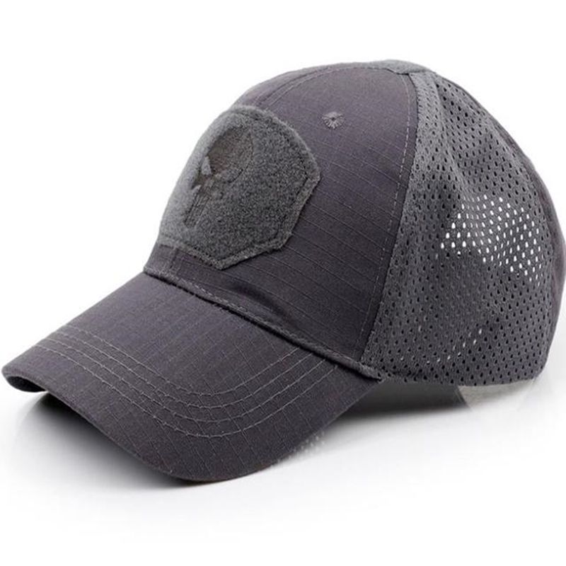 New Tide Cool Skull Multicam Operators Mesh Baseball Cap Männer Fitted Cap Taktesch Gutt Qualitéit Atmungsaktiv Outdoor Sportarten_voghion.com