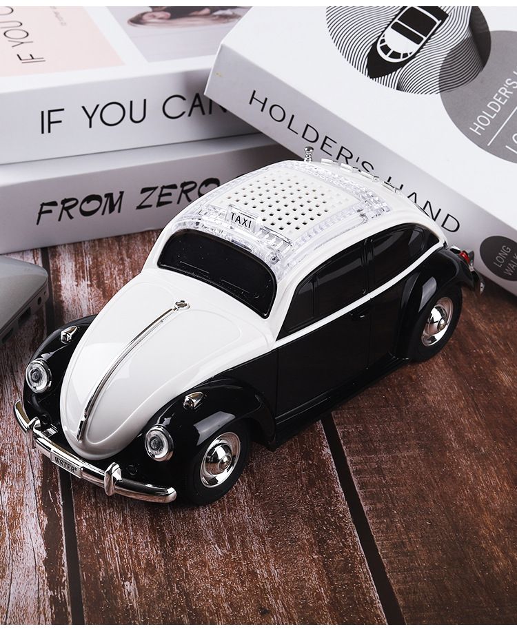 Altoparlante Bluetooth retrò a forma di auto stereo wireless HIFI Soundbox Supporto scheda TF Unità USB Radio FM Classico_voghion.com