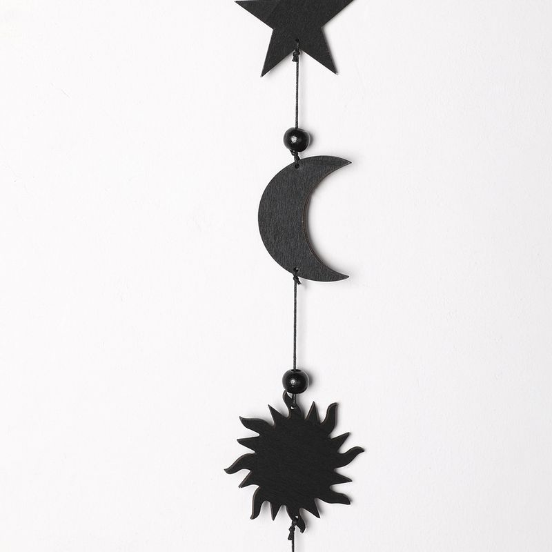 Internet beroemdheid houtsnippers auto interieur muur decoratie hanger sieraden mode Nordic eenvoudige ster halve maan hanger thuis groothandel_voghion.com