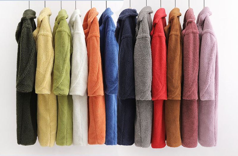 Nuova collezione autunno e inverno in cotone, giacca in lana d'agnello in stile famoso su internet, cappotto medio-lungo da donna, cotone_voghion.com