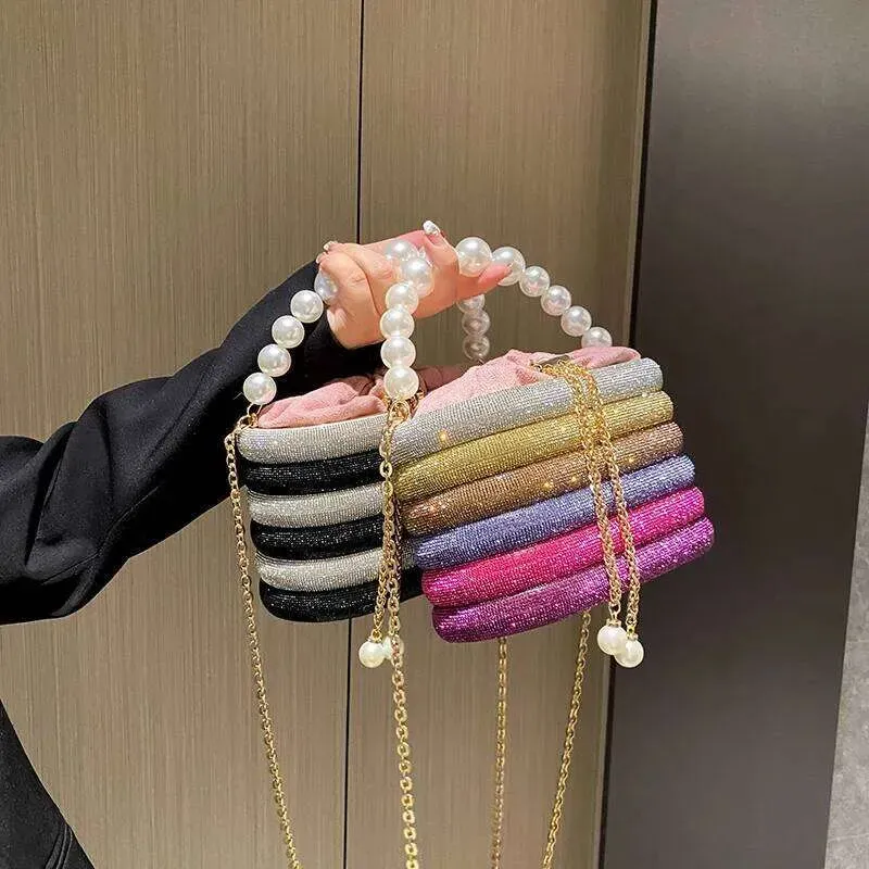 Elegante Abend-Clutch: Umhängetasche mit Perlenbesatz für Damen, Designer-Handtasche für Partys und besondere Anlässe_voghion.com