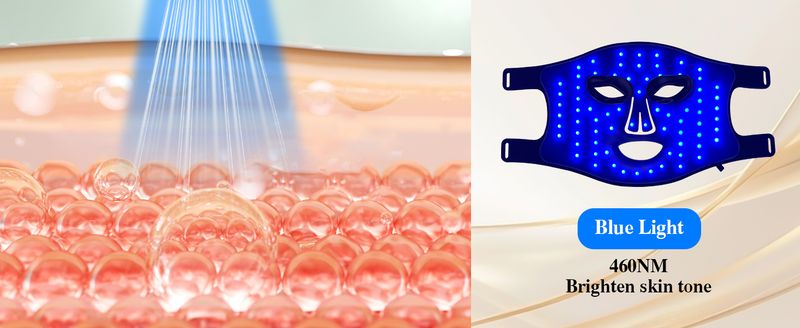 Red Light Therapy For Face, Infrared LED Face Mask Light Therapy 4 Light Waves With 850nm Near Infrared, Portable Rechargeable_voghion.com
