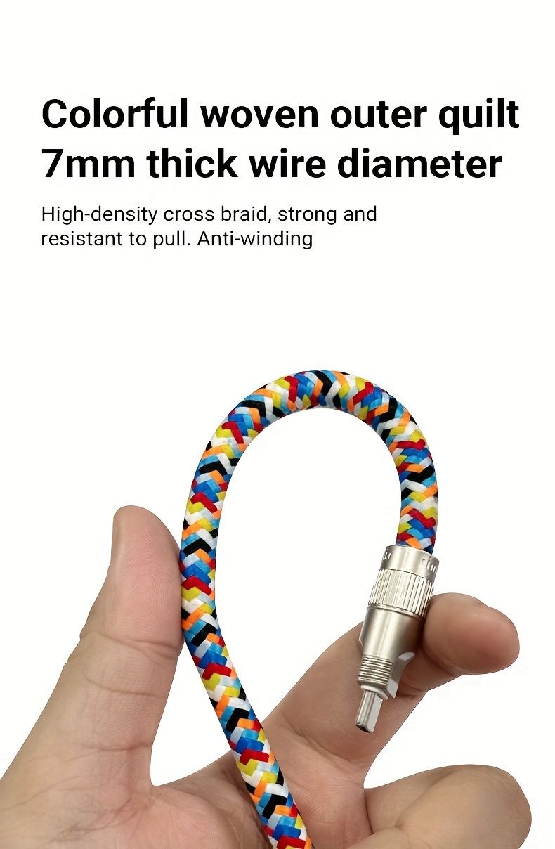 Câble USB C de 1,2 m, charge rapide 60 W, support bandoulière et tour de cou, cordon multifonctionnel, câble de données adapté aux téléphones portables et aux ordinateurs portables_voghion.com