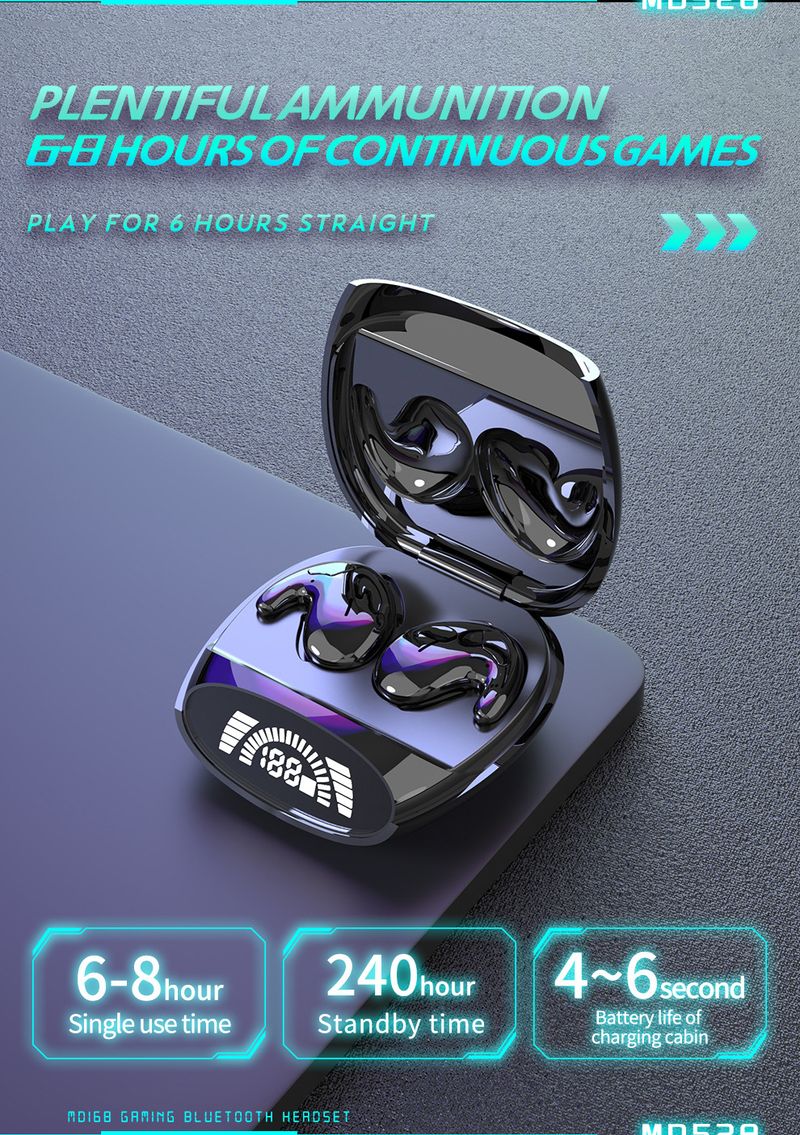 Mini-hodetelefoner Bluetooth usynlige trådløse headset, søvnøretelefoner med mikrofon sport vanntette ørepropper for små_voghion.com