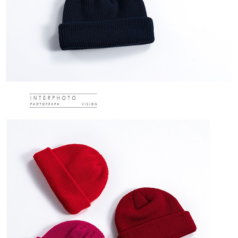 Unisex Wintermütze, warme gestrickte lässige Beanie, Totenkopfmütze, Geschenk für Herren, warme Manschettenbeanie, Umschlagmütze_voghion.com