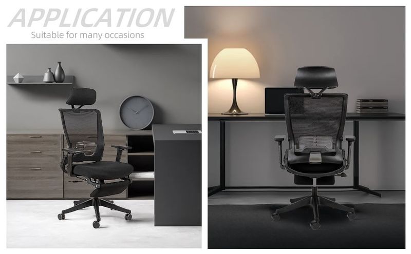 Ergonomic Office Chair With Lumbar Support & Headrest & Flip-up Arms Height Adjustable Rocking Home Office Desk Swivel High Back Computer Chair Warm Taupe Mesh Study Chair_voghion.com