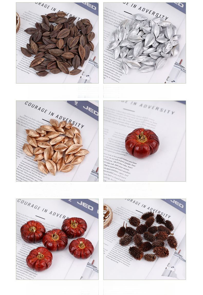 Natural Plant Materials Decorative Ornaments Wreath Handmade Hanging Decor Dried Fruit Combination Set DIY_voghion.com