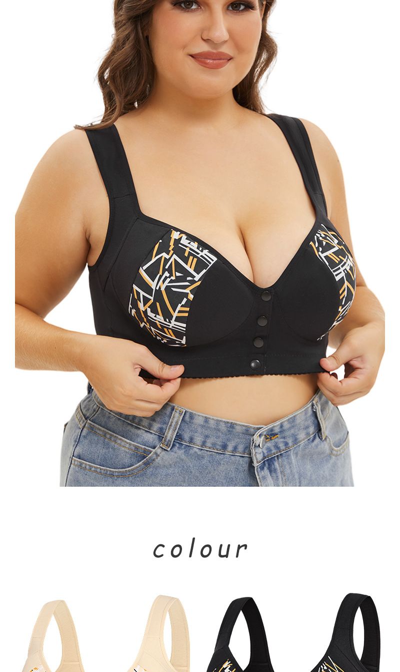 Εσώρουχα ύπνου A G Cup 34 50 Super Large Size Σουτιέν σε προσφορά, μεγάλο γιλέκο με αγκράφα μπροστά, τυπωμένα εσώρουχα_voghion.com