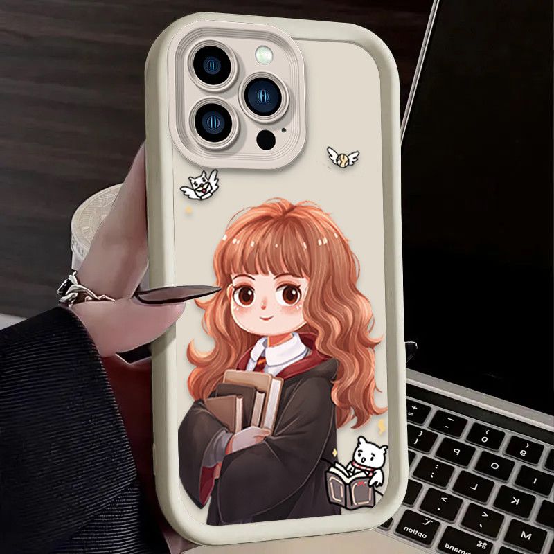 für iPhone 16 15 14 13 12 11 PRO MAX XR XS X 8 7 6 6S PLUS Vollschutzgehäuse Süßes Potter-Pärchen_voghion.com